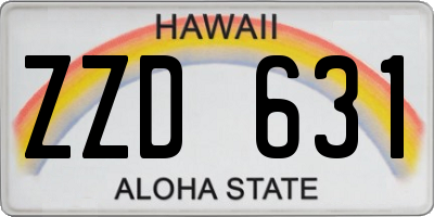 HI license plate ZZD631