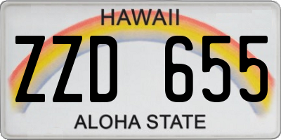 HI license plate ZZD655