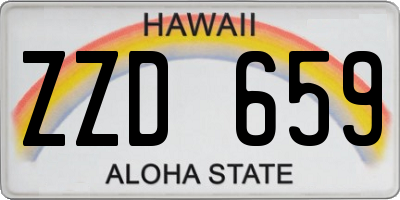 HI license plate ZZD659