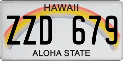 HI license plate ZZD679