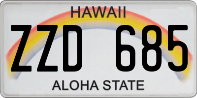 HI license plate ZZD685