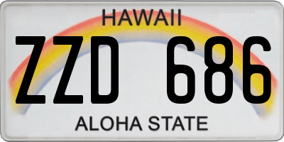 HI license plate ZZD686