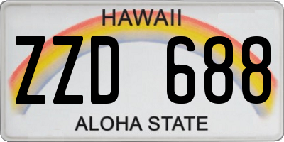 HI license plate ZZD688