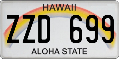 HI license plate ZZD699