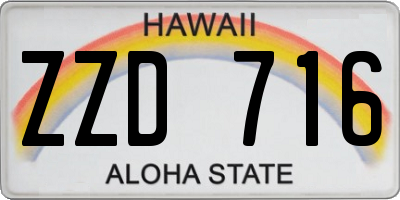 HI license plate ZZD716