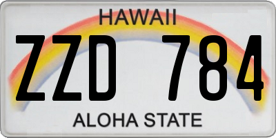 HI license plate ZZD784