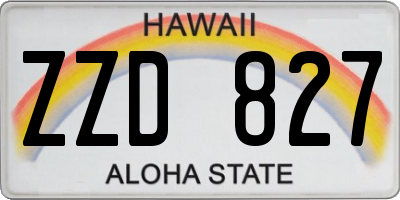 HI license plate ZZD827