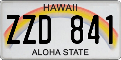 HI license plate ZZD841