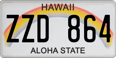 HI license plate ZZD864