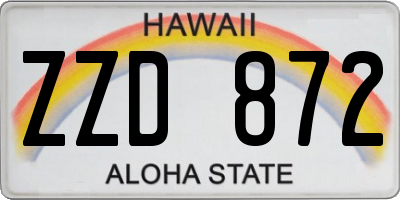 HI license plate ZZD872