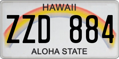 HI license plate ZZD884