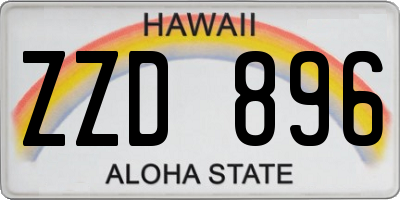 HI license plate ZZD896