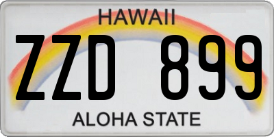 HI license plate ZZD899