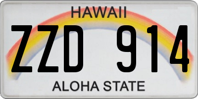 HI license plate ZZD914