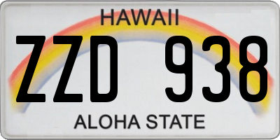 HI license plate ZZD938