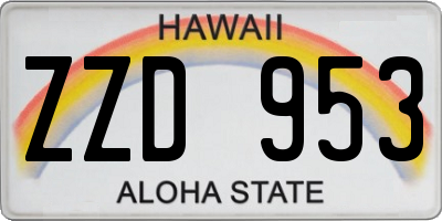 HI license plate ZZD953