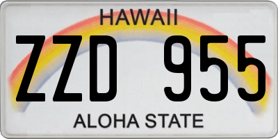 HI license plate ZZD955