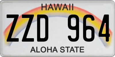 HI license plate ZZD964