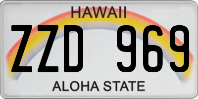 HI license plate ZZD969