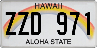 HI license plate ZZD971