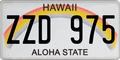 HI license plate ZZD975