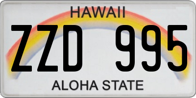 HI license plate ZZD995