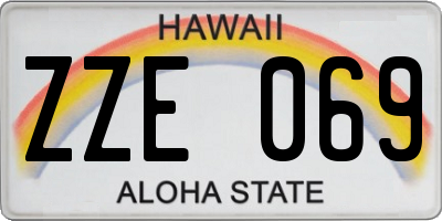 HI license plate ZZE069