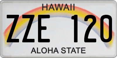HI license plate ZZE120