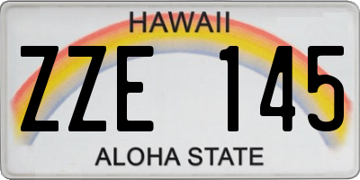 HI license plate ZZE145