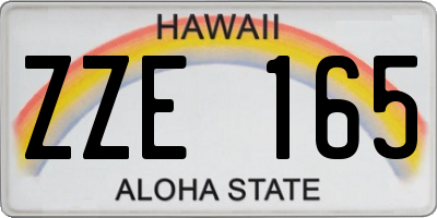 HI license plate ZZE165