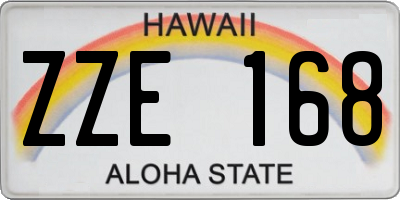 HI license plate ZZE168