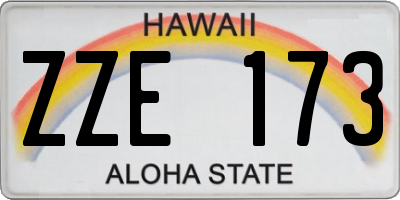 HI license plate ZZE173