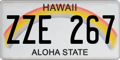 HI license plate ZZE267