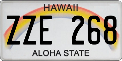 HI license plate ZZE268
