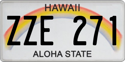HI license plate ZZE271