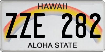 HI license plate ZZE282
