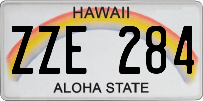 HI license plate ZZE284