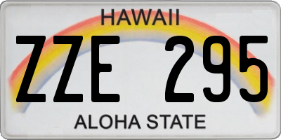 HI license plate ZZE295