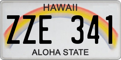 HI license plate ZZE341