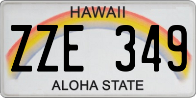 HI license plate ZZE349