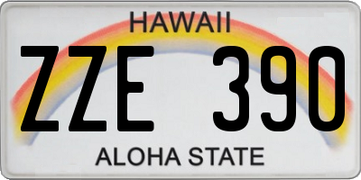 HI license plate ZZE390