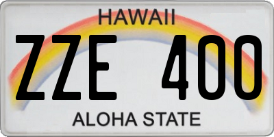 HI license plate ZZE400