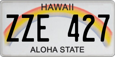 HI license plate ZZE427