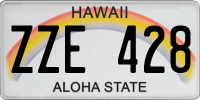 HI license plate ZZE428
