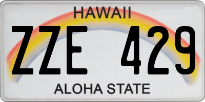 HI license plate ZZE429
