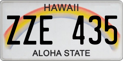 HI license plate ZZE435