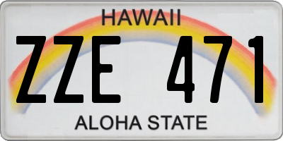 HI license plate ZZE471