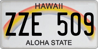 HI license plate ZZE509
