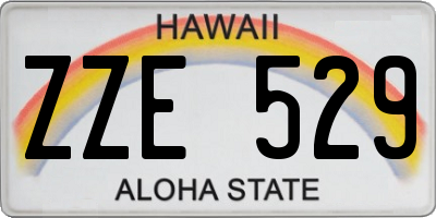 HI license plate ZZE529