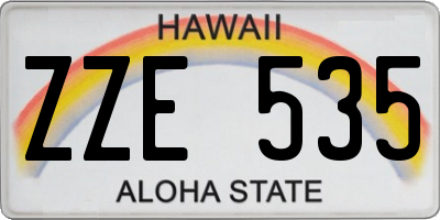 HI license plate ZZE535
